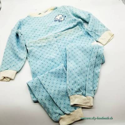 Vintage, 2tlg Kinder Schlafanzug, Marke Schiesser, Tausendsassa Größe 104