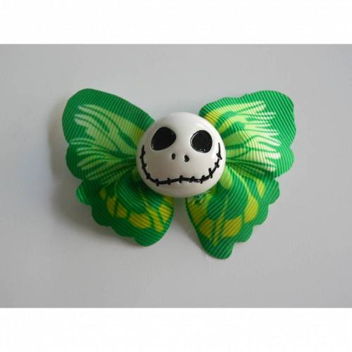 Brosche Skull  Schmetterling  Stoff Totenkopf  grün
