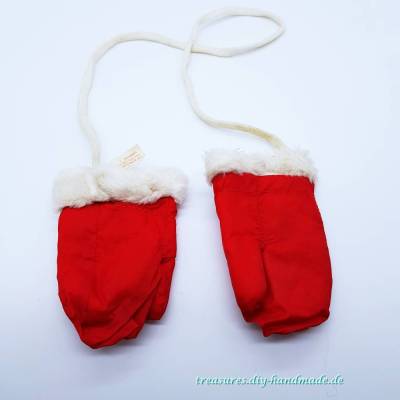 Vintage, Baby, rote Baby Handschuhe, Größe 1