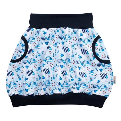 Ballonrock Pumprock mit Halbmondtaschen "Verliebt ins Meer" Maritim Baby Mädchen Kids Gr. 62 68 74 80 86 92 98
