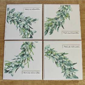 Weihnachtskarten-Set "Mistelkranz" aus der Manufaktur Karla
