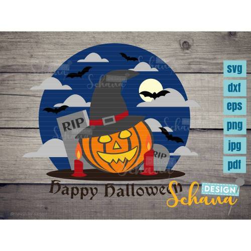 Plotterdatei Halloween Kürbis Fledermaus schaurig gruselig svg eps dxf png jpg pdf Bügelbild Plotten Digistamp Halloween Lasercut Kinder