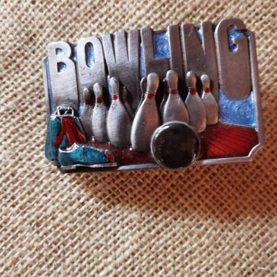 Buckle / Wechselschnalle, Bowling (2), Gürtelschnalle, Pewter (Bu11) 