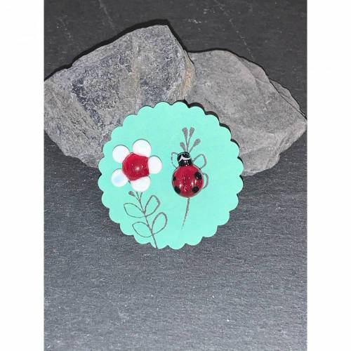 Ohrstecker Käfer und Blume