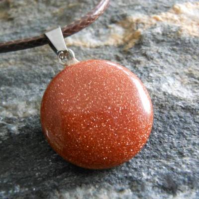 Brown Sandstone Glitter   Halskette, Kette 