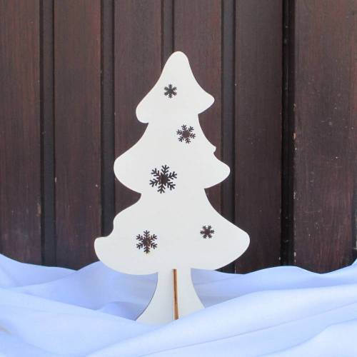 Weihnachts-Flockenbäumchen aus Holz, Tannenbaum, Dekobaum