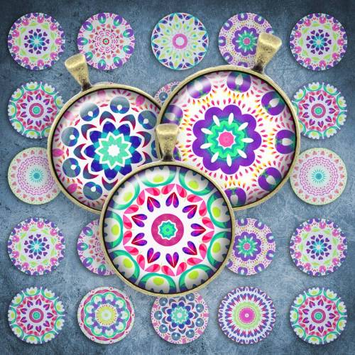 94 - Cabochon Vorlagen, 25mm 18mm 14mm 12mm, rund, Cabochon Motive, Bottle Cap images abstrakt modern pastell 