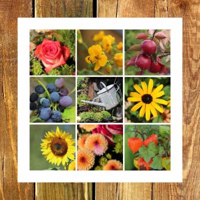 Karte "Herbstzauber", Grußkarte, Glückwunsch, Doppelkarte, Postkarte, Weihnachten,  Gesundheit, Motivdruck