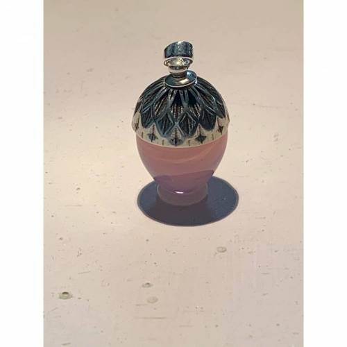 Anhänger Glas Eichel - rosa transparent