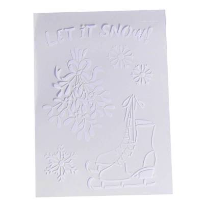 Schablone Let it Snow in A4