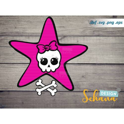 niedliche Sugar Skulls Totenkopf Datei  Punk Gothic Emo girls  EPS SVG DXF png -  Wandsticker - Plotter - Bügelbild Plotterdatei