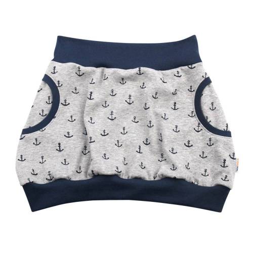 Ballonrock Pumprock Sweatrock für Damen / für Mama "Anker" Maritim Gr. 34 36 38 40 42 44 46 48 50 52, XS-XXL 