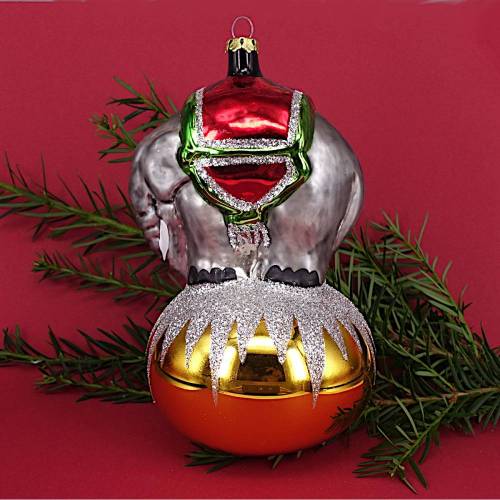 Riesen Weihnachtskugel Elefant, Handarbeit mundgeblasen