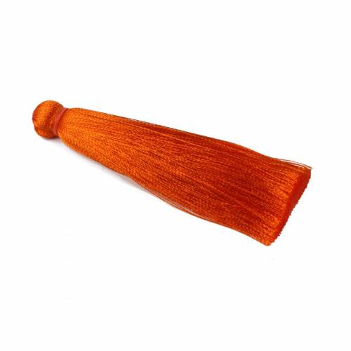 Seidenquaste, orange, dick, 7cm