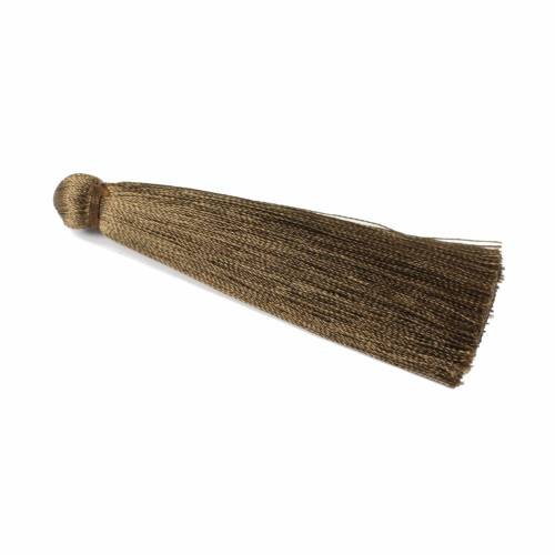 Seidenquaste, XL, olivbraun, 7cm, zum Verkleben in Endkappen