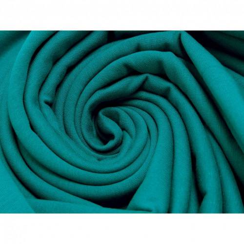 Sweat Baumwoll - Sweat Shirt Stretch angeraut uni petrol  Oeko-Tex Standard 100 ( 1m/13,-€)