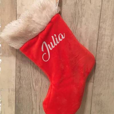 Nikolausstrumpf / Nikolausstiefel / Weihnachtsstrumpf mit dem eigenen Namen personalisiert!