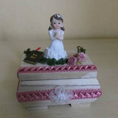 Geldgeschenk zur Firmung & Kommunion für Mädchen – Geschenkbox mit Deko & Personalisierung