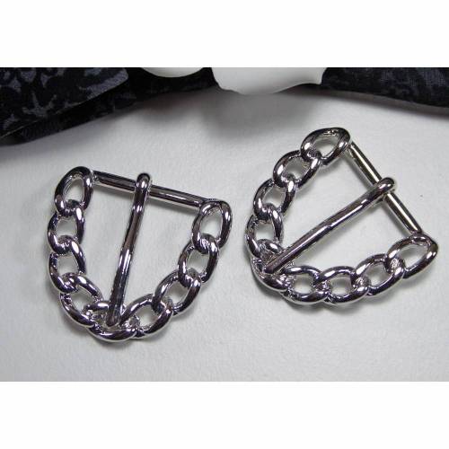 2 Schnallen 17mm silberfarben, mit Dorn, Schließen, Taschenverschluss, Gürtelschnallen, Gürtelschließe,  Trödel Dings da