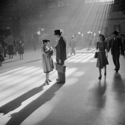 New York Grand Central Station II.- Kunstdruck Poster ungerahmt -  Fotokunst - schwarz-weiss Fotografie Vintage