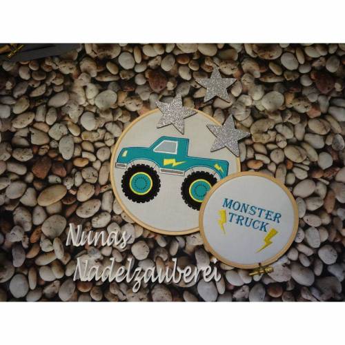 Stickdatei Applikation Nunas Monstertruck Blitz