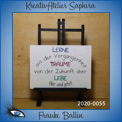 Spruchbild - "Motivation - Lerne Träume Lebe" - DinA5 - [2020-0055] - handgeschrieben