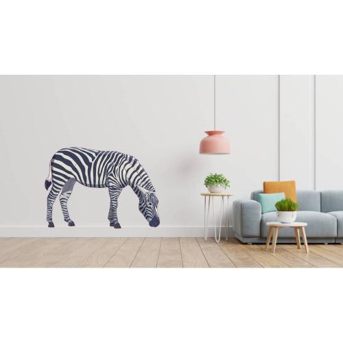 Hochwertiges Wandtattoo Zebra für das Wohnzimmer, Schlafzimmer,konturgeschnitten in 9 Größen ab 40 cm x 30 cm