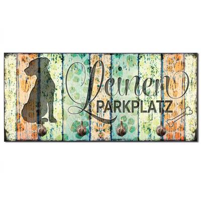 Hundegarderobe LEINEN PARKPLATZ (Labrador) Wandgarderobe, Leinenhalter┊tolle Geschenkidee für Hundeliebhaber