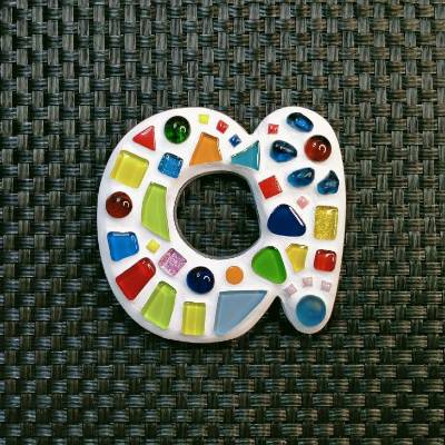 Der Buchstabe a als Mosaik **Glasmosaik für den Hauseingang*handgefertigt*