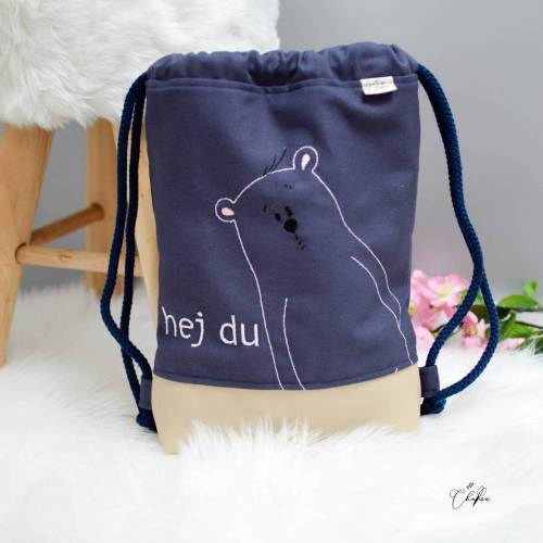 Turnbeutel Kinder, Stickdatei Pfeiffer, Rucksack, Kinderbeutel, Kitatasche, Kita