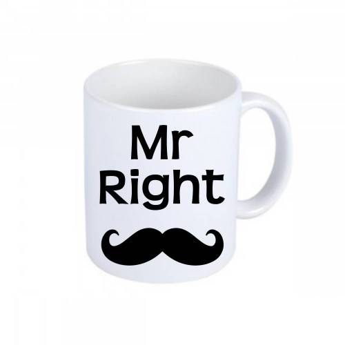Mr Right, Mrs Always Right, Druck auf Tassen, Partner Tassen, couple, Ehe Tassen, 2 Tassen im Set
