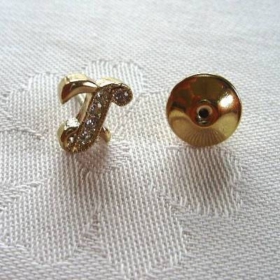 Vintage Brosche Pin Buchstabe T aus den 70er Jahren