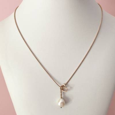 Rosa Silberkette mit Herz und Perlenanhänger, Schmuckanhänger, Zuchtperle, Handarbeit aus Bayern, Geschenk für Frauen, S
