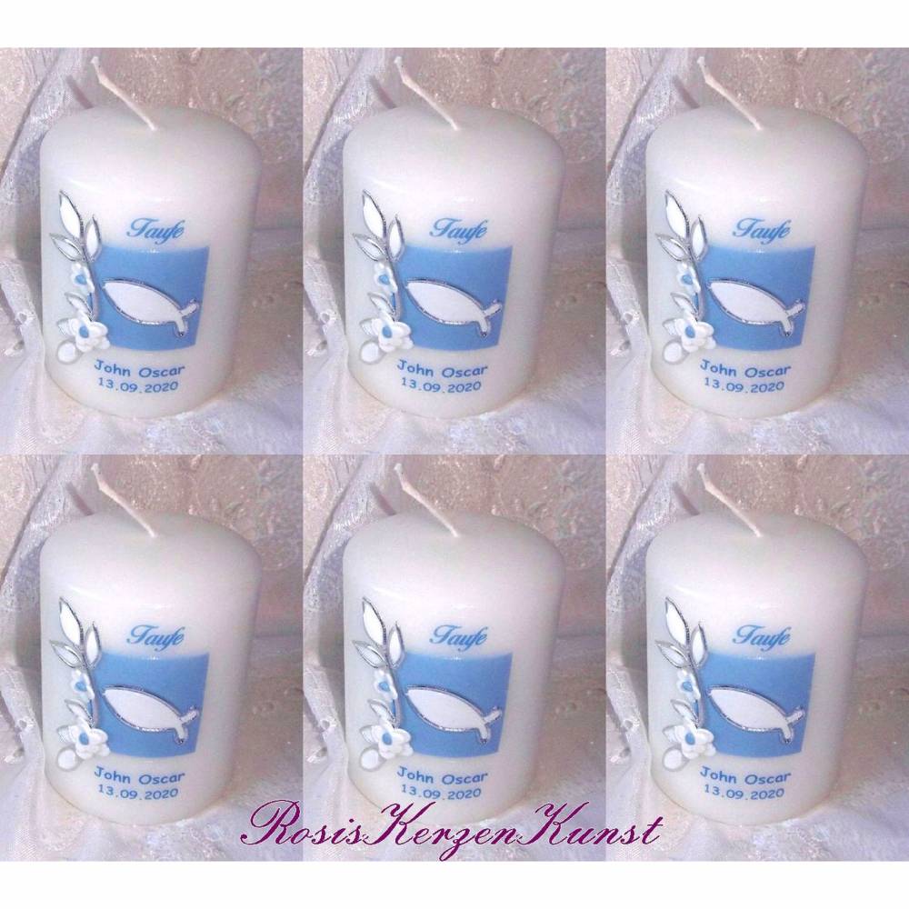 Personalisierte Gastgeschenke-Kerzen: Taufe * Geburt * Mitgebsel " Gastgeschenk * Gastkerze * Tischdeko * Tischkerze Bild 1