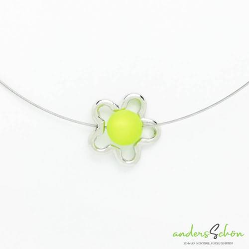 Blumenkette mit grüner Polaris-Perle