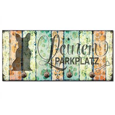 Hundegarderobe LEINEN PARKPLATZ (Franz. Bulldogge) Wandgarderobe, Leinenhalter┊tolle Geschenkidee für Hundeliebhaber