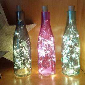 -AUSVERKAUF- Lichtflasche Flaschenlicht "Sterne" aus der Manufaktur Karla