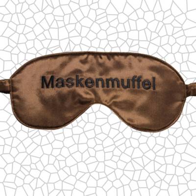 Schlafbrille Männer personalisierbar Braun