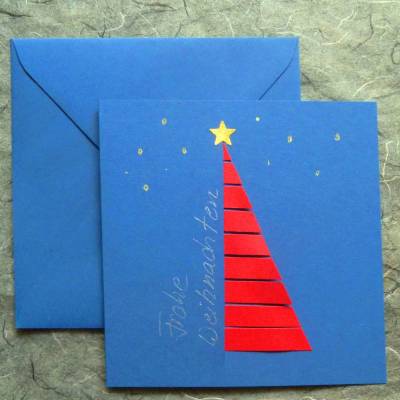 Minimalistische Weihnachtskarte - Tannenbaum