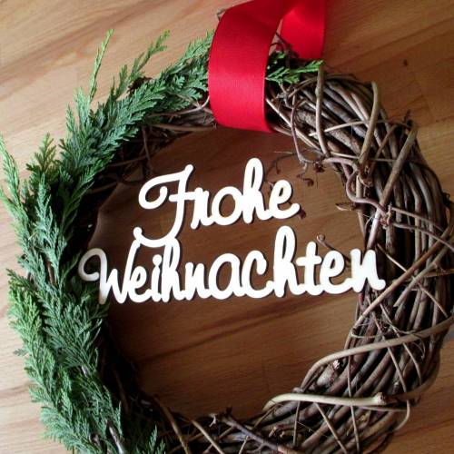 Frohe Weihnachten Holz-Schriftzug