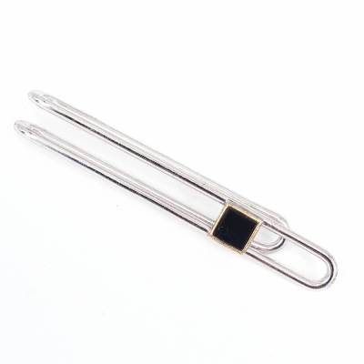 Vintage Krawattenschieber mit Onyx aus Sterlingsilber