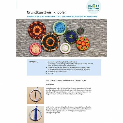Anleitung für den einfachen Zwirnknopf (Grundkurs Zwirnknöpfe 1)