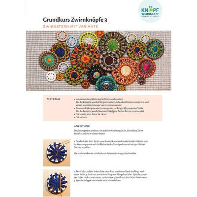 Anleitung für den Zwirnstern mit Variante (Grundkurs Zwirnknöpfe 3)