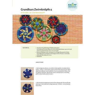 Anleitung für das Sticken im Zwirnknopf (Grundkurs Zwirnknöpfe 4)