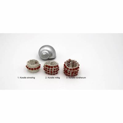 Doppelt hand gestrickte 925 Silberringe mit Koralle