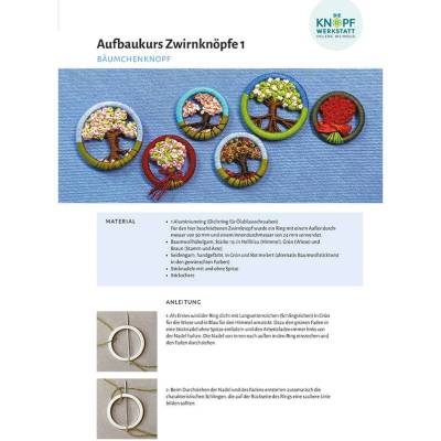 Anleitung für den Bäumchenknopf (Aufbaukurs Zwirnknöpfe 1)