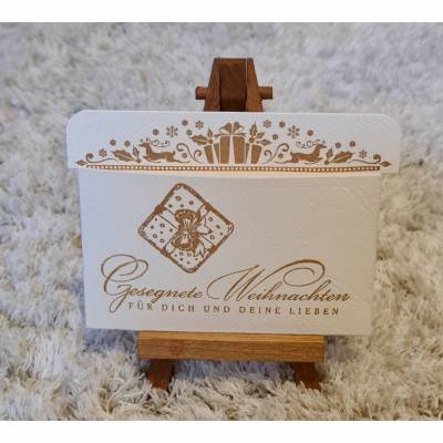 Gutscheinverpackung - Weihnachten - Geschenk  - Braun/Beige