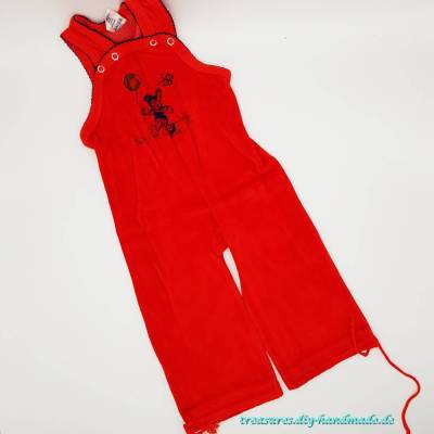 Vintage, roter Strampler, Baby Hose, 80er Jahre, 