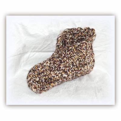 Puschen gehäkelt Gr. 47 Hüttenschuhe, Hausschuhe für Jungs und Männer, Männerpuschen