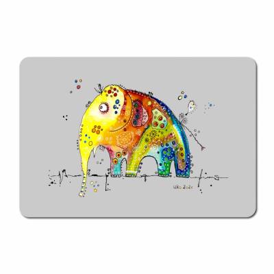 personalisierte Fußmatte Elefant, 40 x 60 cm, Geschenk-Idee Umzug Einzug, Richtfest Einweihungsparty